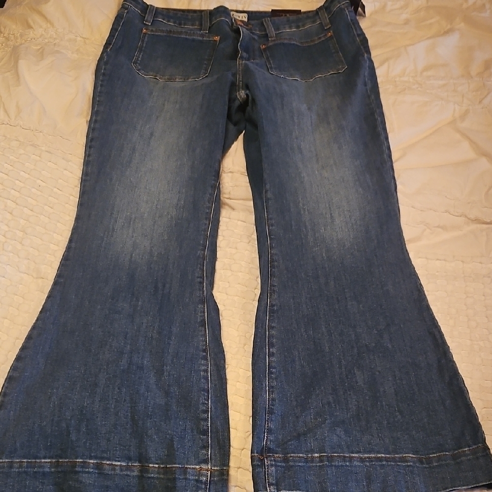 Classic Blue High Rise Flare Women's Jeans Size 17